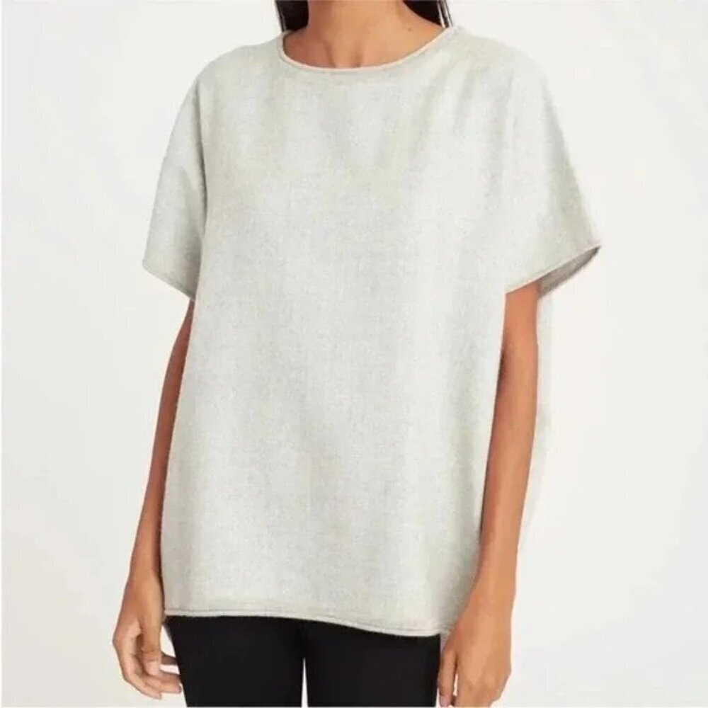 💕CUYANA💕 Oversized Alpaca Sweater ~ 100% Baby Alpaca Light Grey One Size